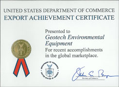 US Dept of Commerce Export Achievement Certificate