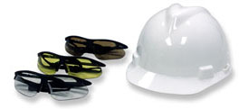 Hard Hat & Safety Glasses