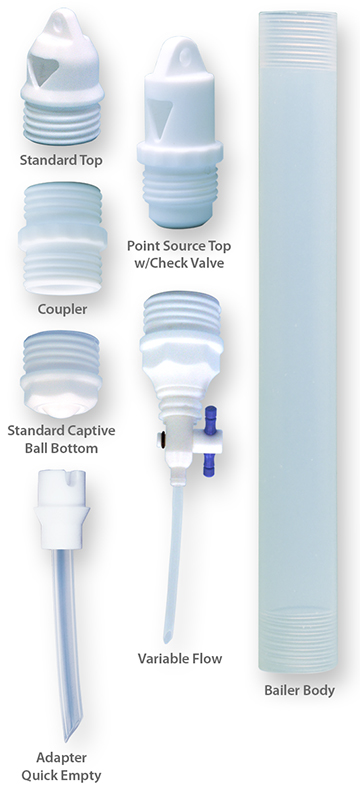 Fluoropolymer Reusable Bailer Parts