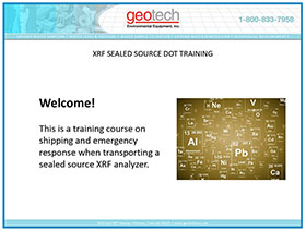 XRF Sealed Source DOT Training